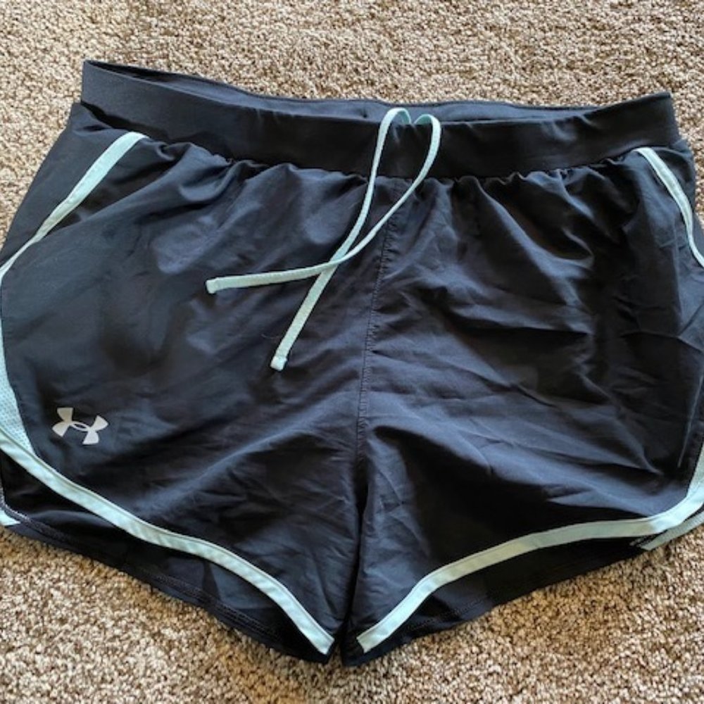 Women's Large Black/Light Blue Under Armour Shorts